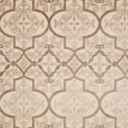 10' X 13' Cream Indoor Outdoor Area Rug HomeRoots