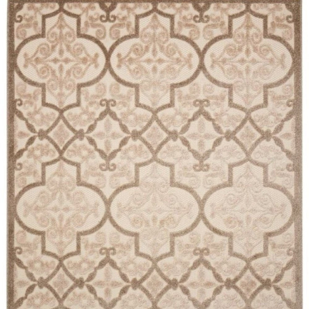 10' X 13' Cream Indoor Outdoor Area Rug HomeRoots
