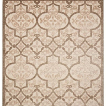 10' X 13' Cream Indoor Outdoor Area Rug HomeRoots