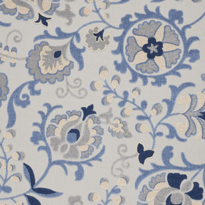 12' X 15' Blue And Gray Indoor Outdoor Area Rug HomeRoots