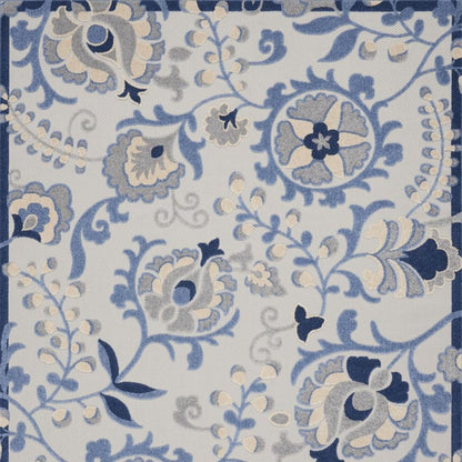 12' X 15' Blue And Gray Indoor Outdoor Area Rug HomeRoots