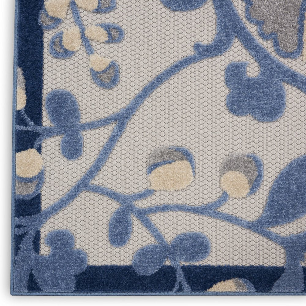 12' X 15' Blue And Gray Indoor Outdoor Area Rug HomeRoots