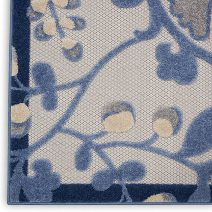 12' X 15' Blue And Gray Indoor Outdoor Area Rug HomeRoots
