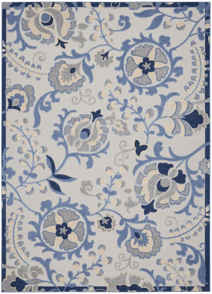 12' X 15' Blue And Gray Indoor Outdoor Area Rug HomeRoots