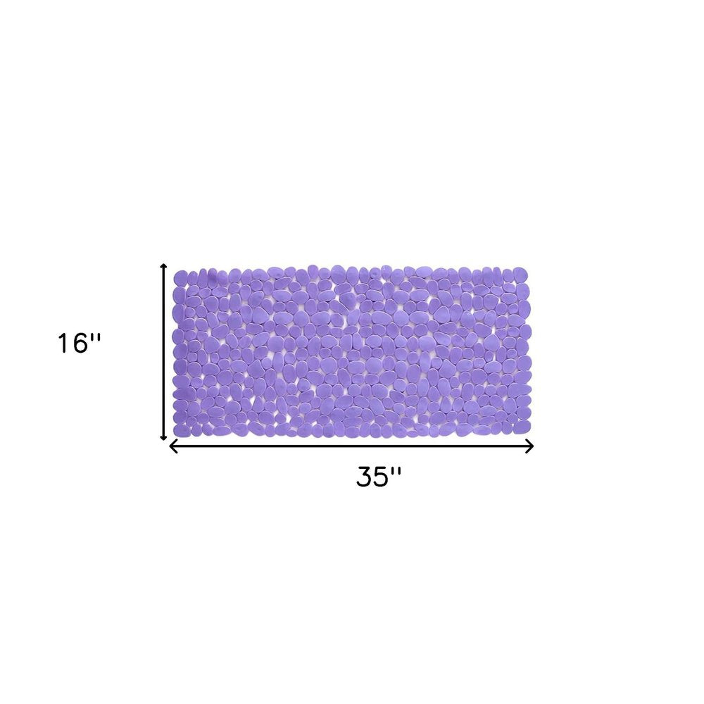 35" Purple Spa Pebbles Non Slip Bathtub Mat HomeRoots