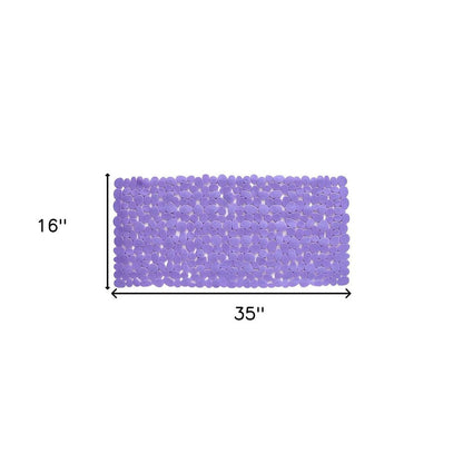 35" Purple Spa Pebbles Non Slip Bathtub Mat HomeRoots