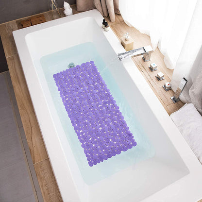 Purple 35" Pebble Shower Mat