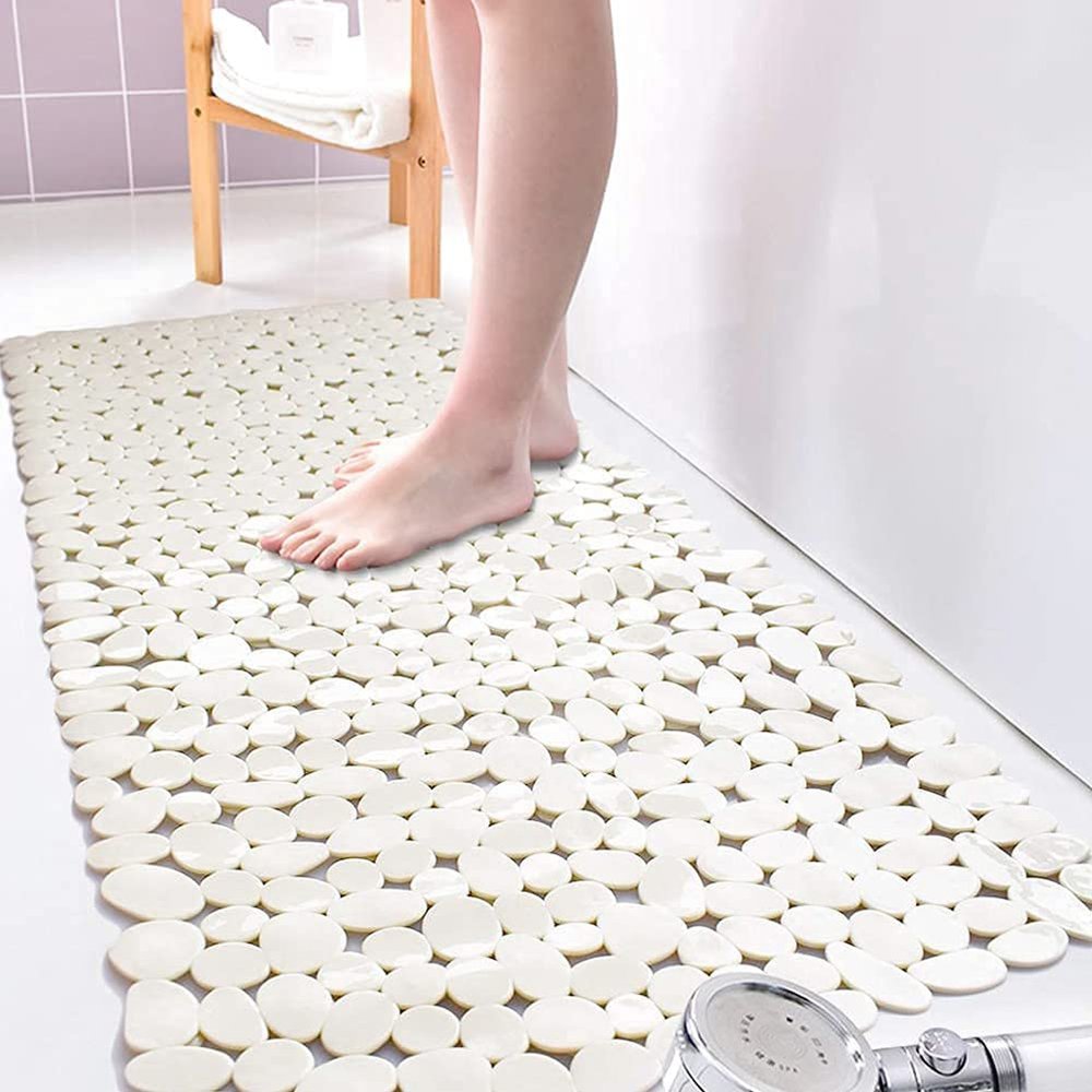 35" Beige Spa Pebbles Non Slip Bathtub Mat HomeRoots