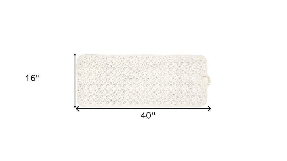40" Beige Latex Bubbles Non Slip Shower Mat HomeRoots