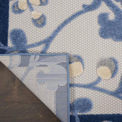 3' X 4' Blue And Gray Indoor Outdoor Area Rug HomeRoots