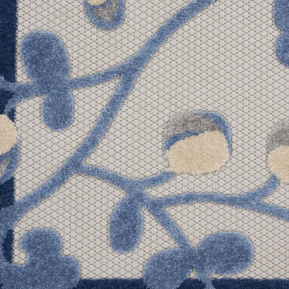 3' X 4' Blue And Gray Indoor Outdoor Area Rug HomeRoots