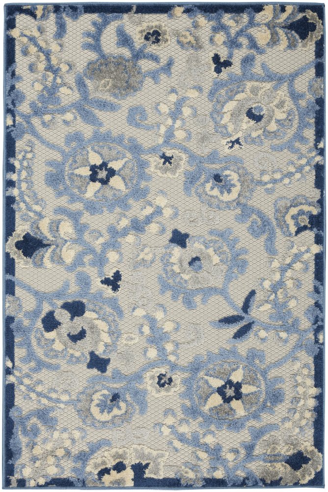 3' X 4' Blue And Gray Indoor Outdoor Area Rug — view 11