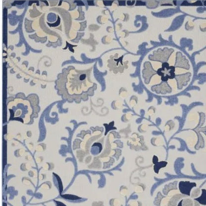 3' X 4' Blue And Gray Indoor Outdoor Area Rug HomeRoots