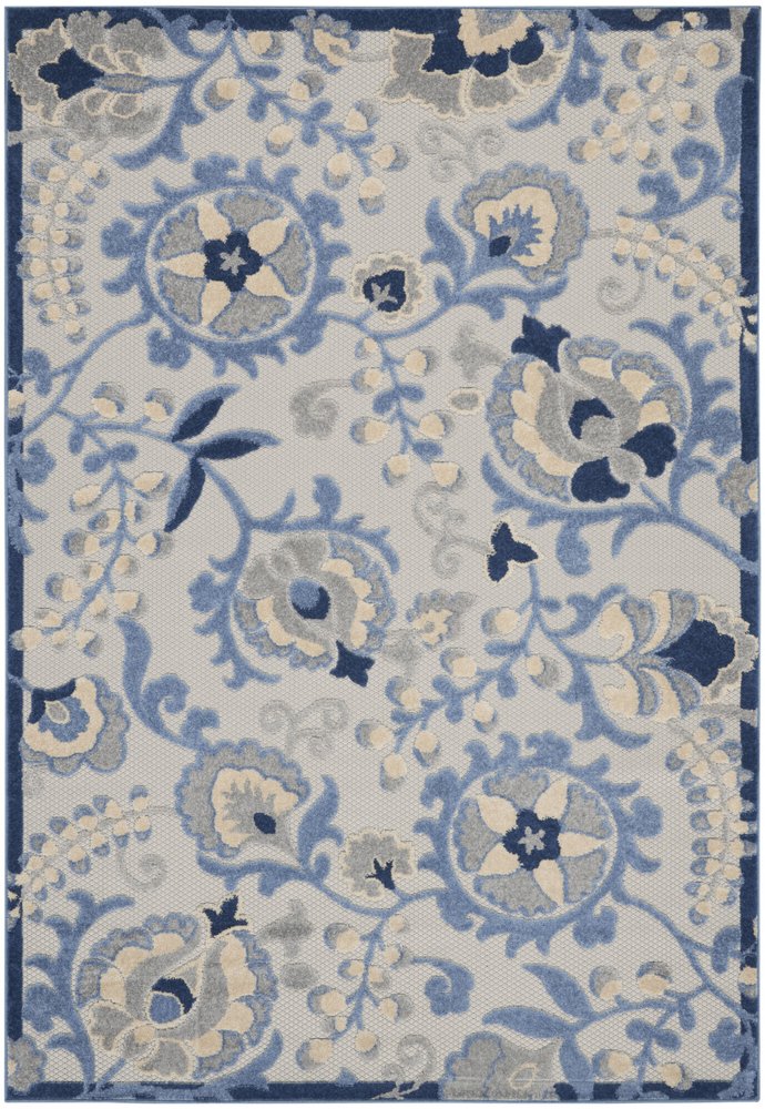 6' X 9' Blue And Gray Indoor Outdoor Area Rug — view 19