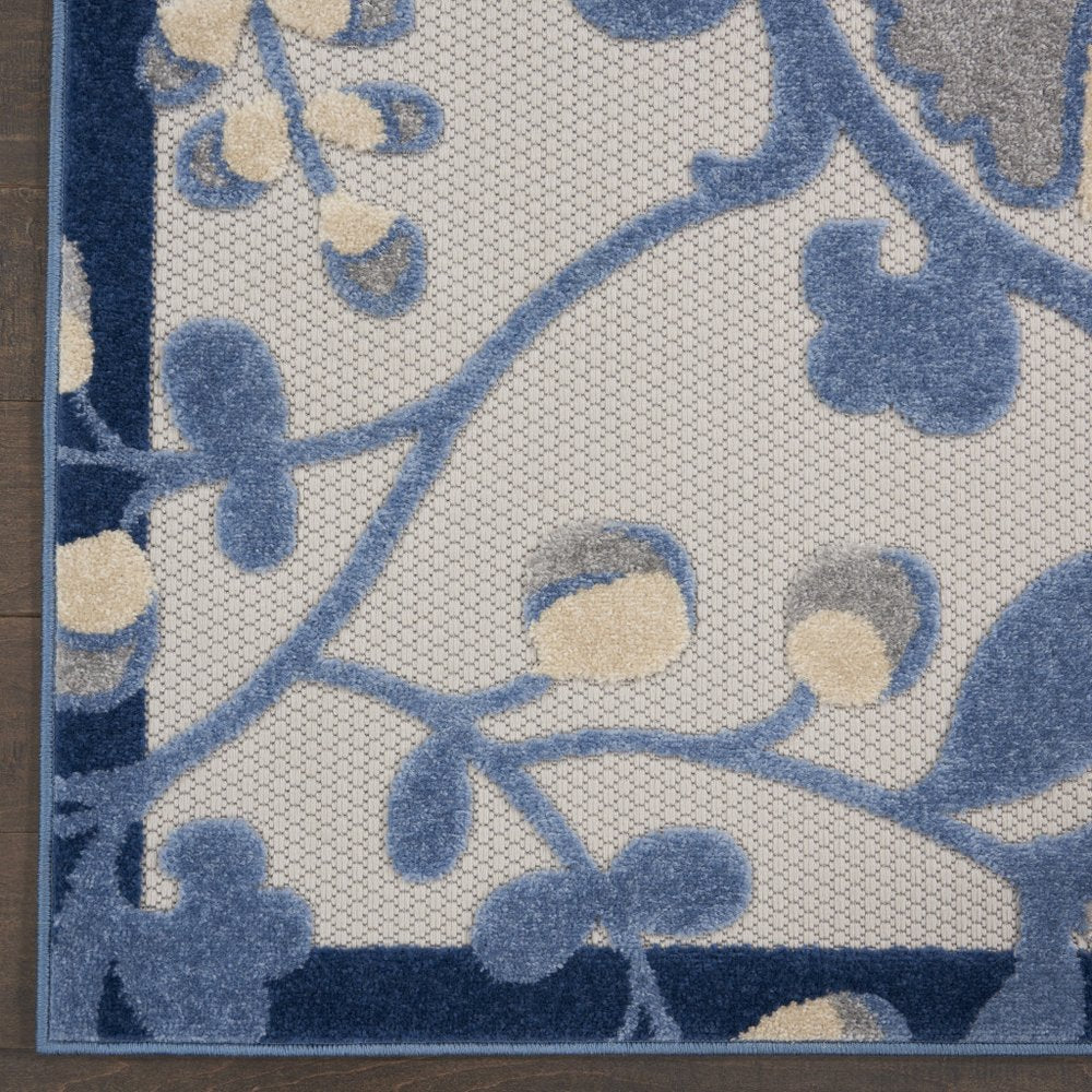 6' X 9' Blue And Gray Indoor Outdoor Area Rug — view 10