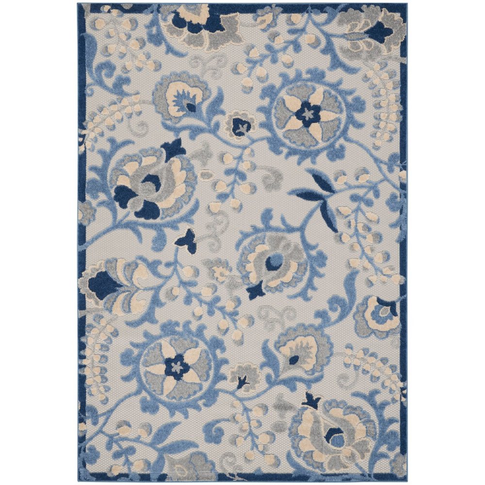 9' X 12' Blue And Gray Indoor Outdoor Area Rug — view 2