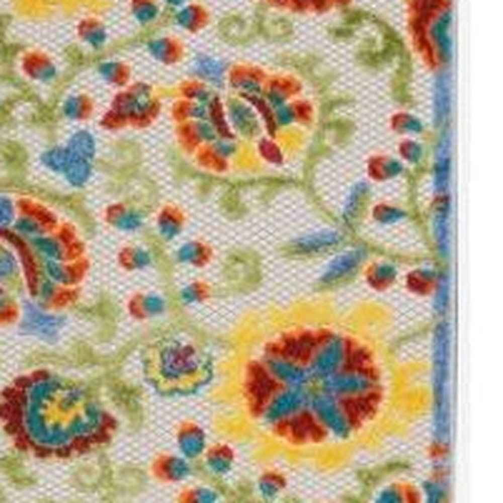10' Ivory Indoor Outdoor Runner Rug — view 2