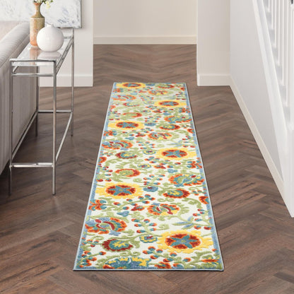 10' Ivory Indoor Outdoor Runner Rug HomeRoots