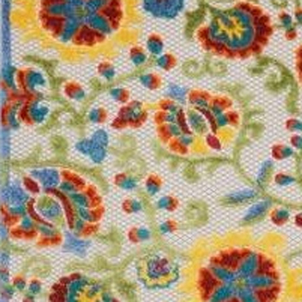 12' Ivory Indoor Outdoor Runner Rug HomeRoots