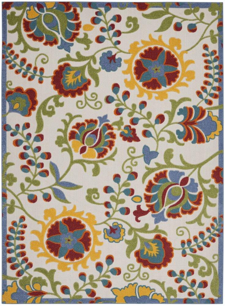 9' X 12' Green And Ivory Indoor Outdoor Area Rug — view 7