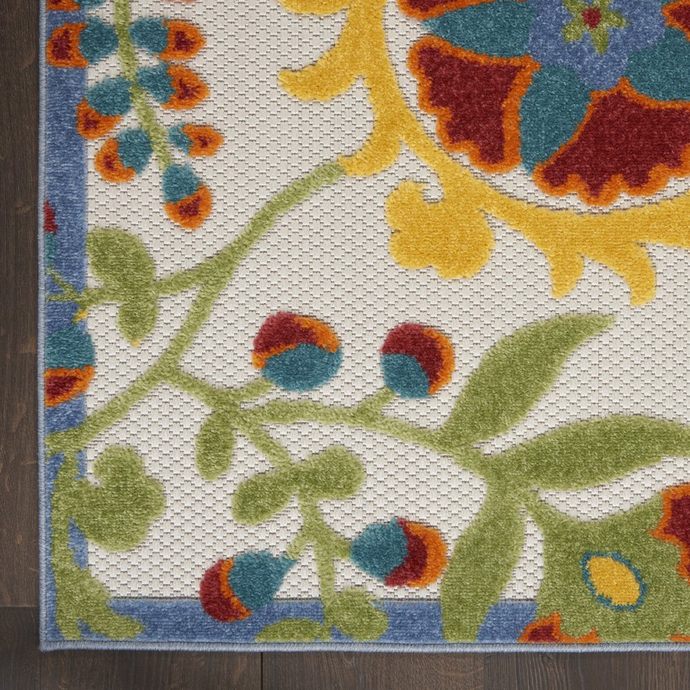 9' X 12' Green And Ivory Indoor Outdoor Area Rug HomeRoots