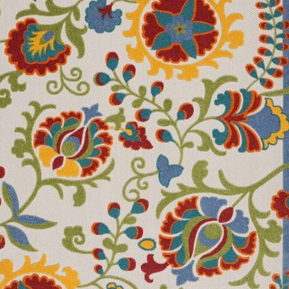 9' X 12' Green And Ivory Indoor Outdoor Area Rug HomeRoots