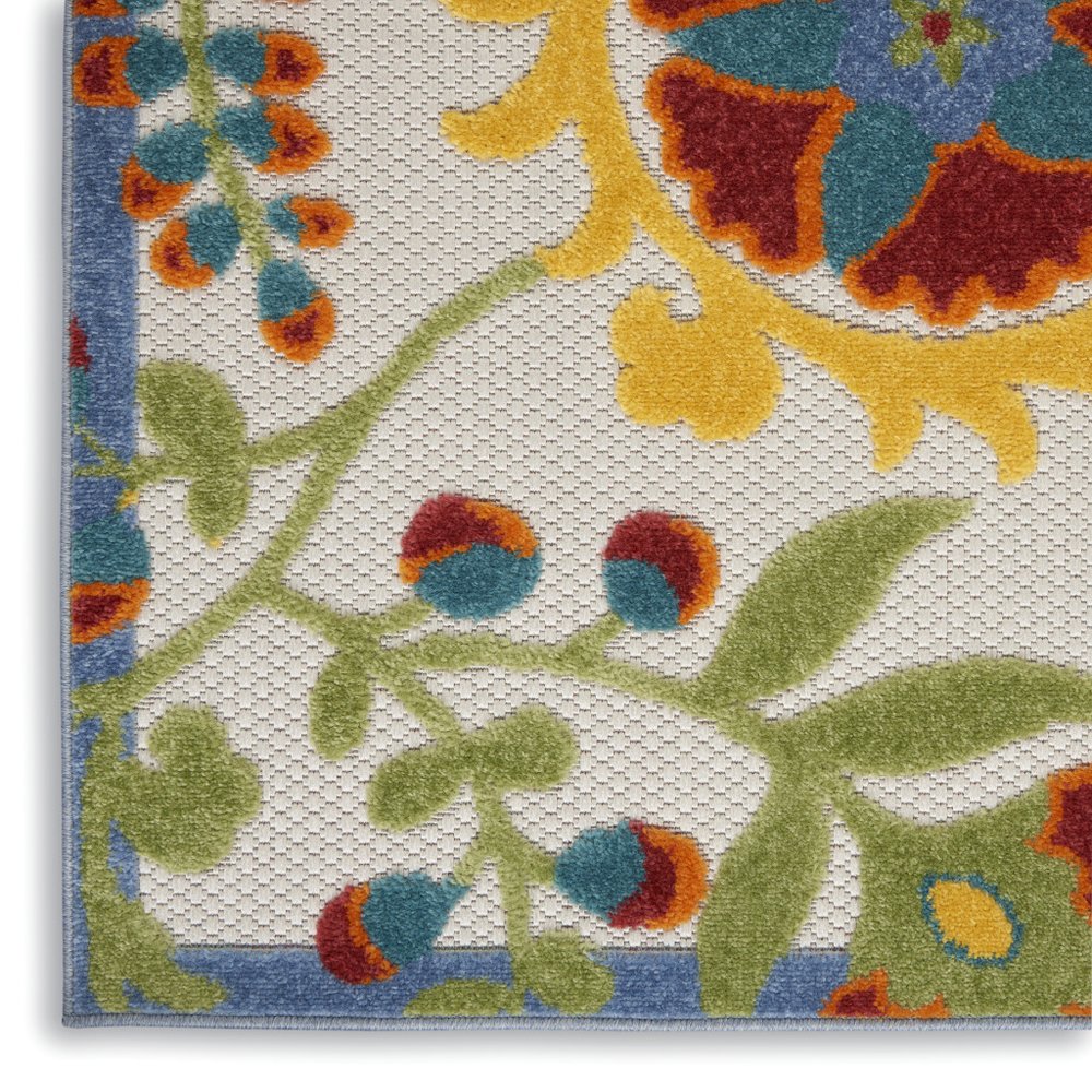 9' X 12' Green And Ivory Indoor Outdoor Area Rug HomeRoots