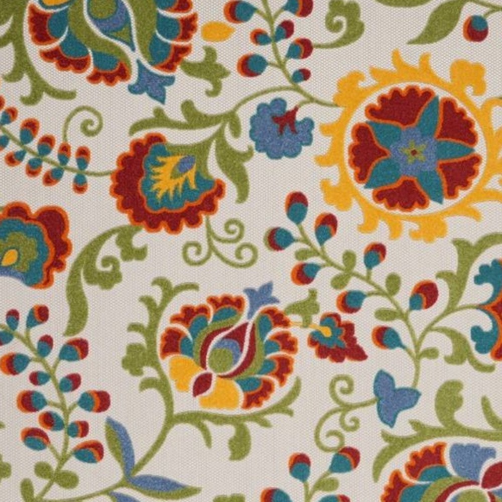 10' X 13' Green And Ivory Indoor Outdoor Area Rug HomeRoots