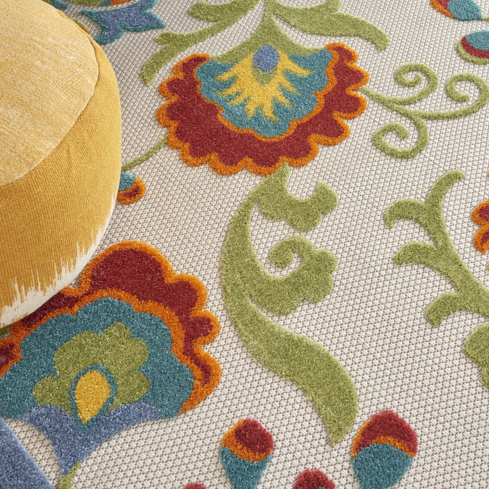 10' X 13' Green And Ivory Indoor Outdoor Area Rug — view 6