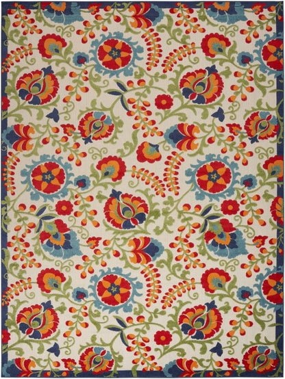 9' X 12' Blue And Beige Indoor Outdoor Area Rug HomeRoots
