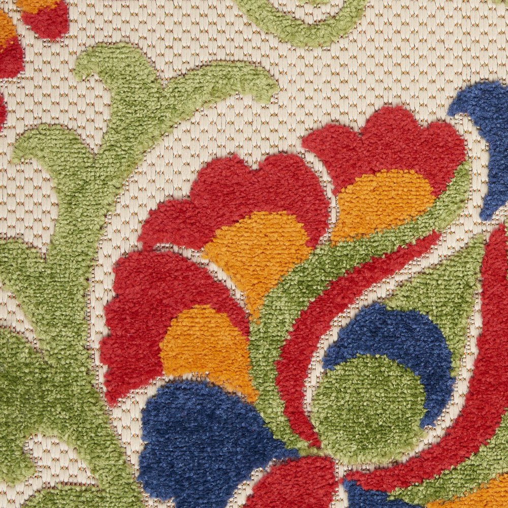 10' X 13' Blue And Beige Indoor Outdoor Area Rug HomeRoots