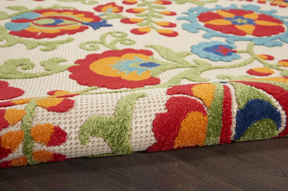 10' X 13' Blue And Beige Indoor Outdoor Area Rug HomeRoots