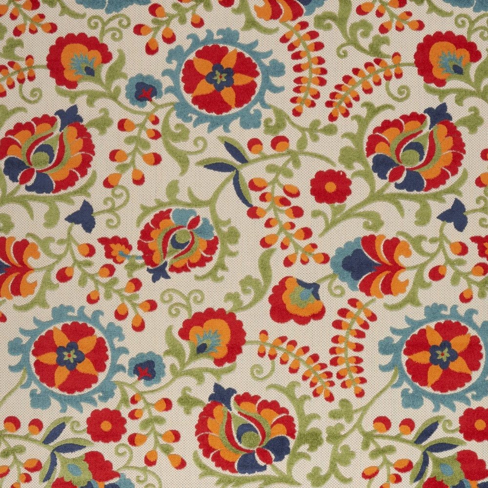 10' X 13' Blue And Beige Indoor Outdoor Area Rug HomeRoots