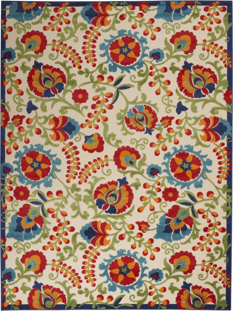 10' X 13' Blue And Beige Indoor Outdoor Area Rug — view 8