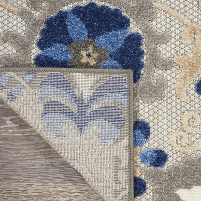 10' X 13' Blue And Gray Indoor Outdoor Area Rug HomeRoots