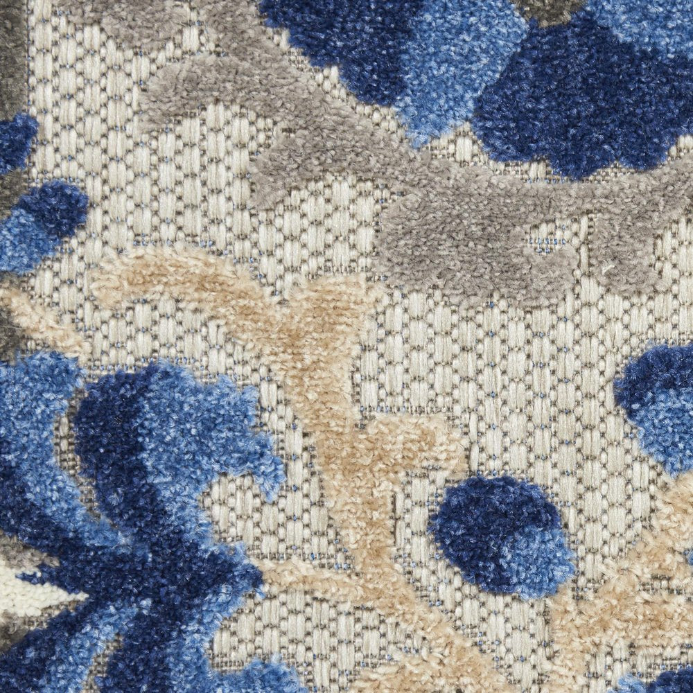 10' X 13' Blue And Gray Indoor Outdoor Area Rug — view 10
