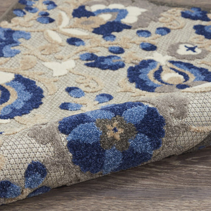 10' X 13' Blue And Gray Indoor Outdoor Area Rug HomeRoots