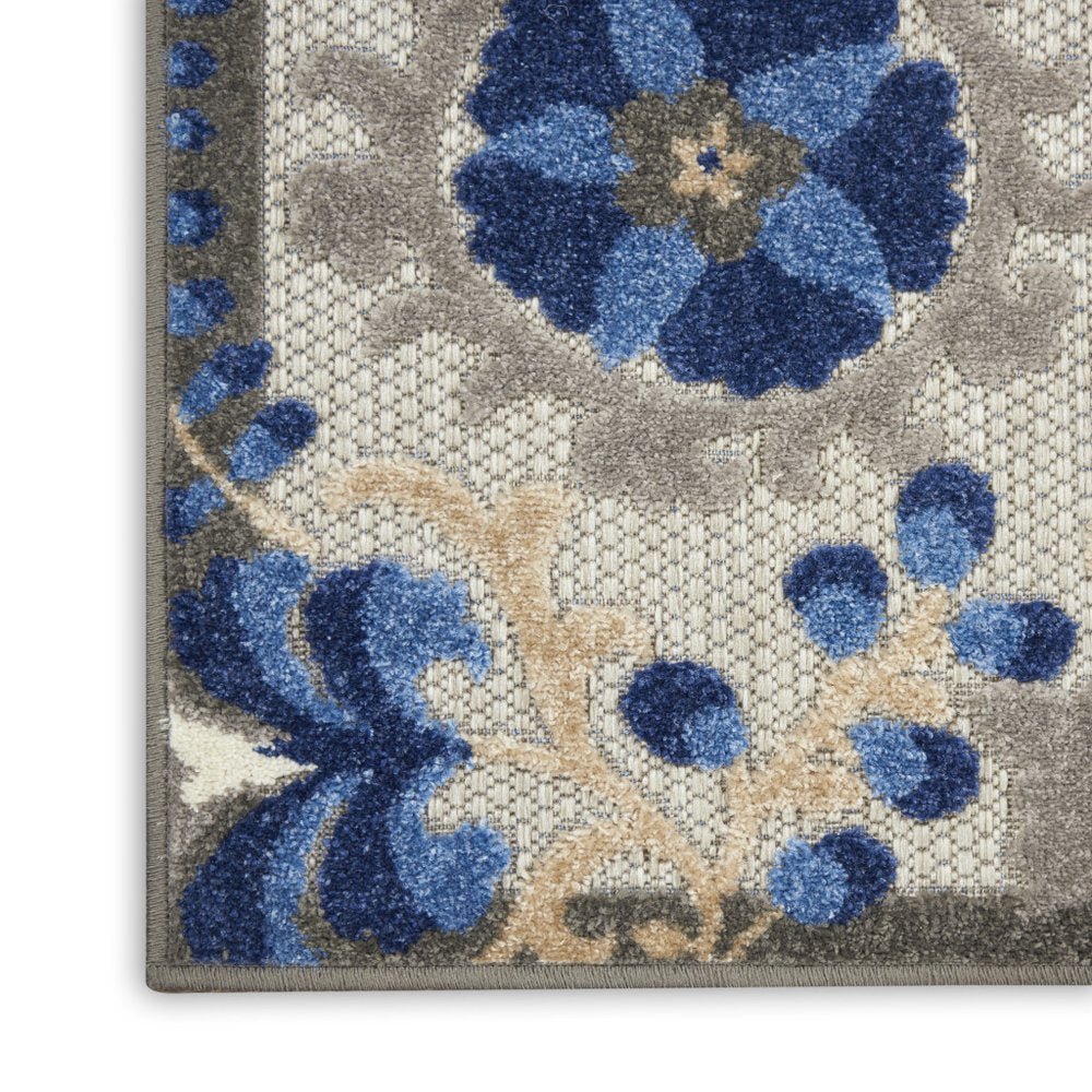 10' X 13' Blue And Gray Indoor Outdoor Area Rug HomeRoots