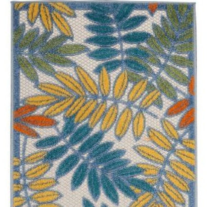 6' Ivory Indoor Outdoor Runner Rug HomeRoots