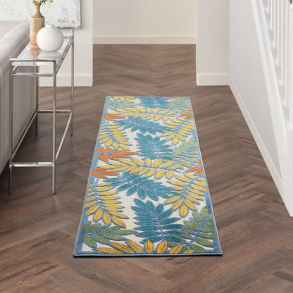 6' Ivory Indoor Outdoor Runner Rug HomeRoots