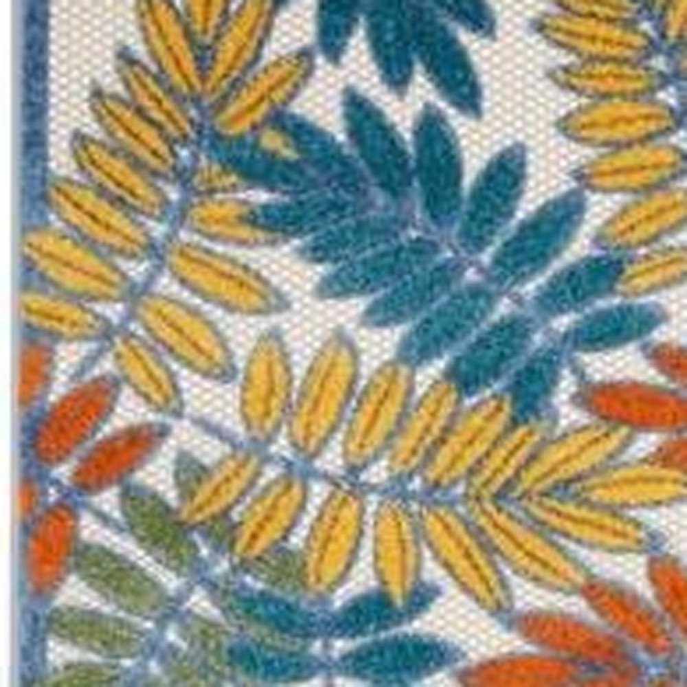 12' Teal Blue Indoor Outdoor Runner Rug HomeRoots