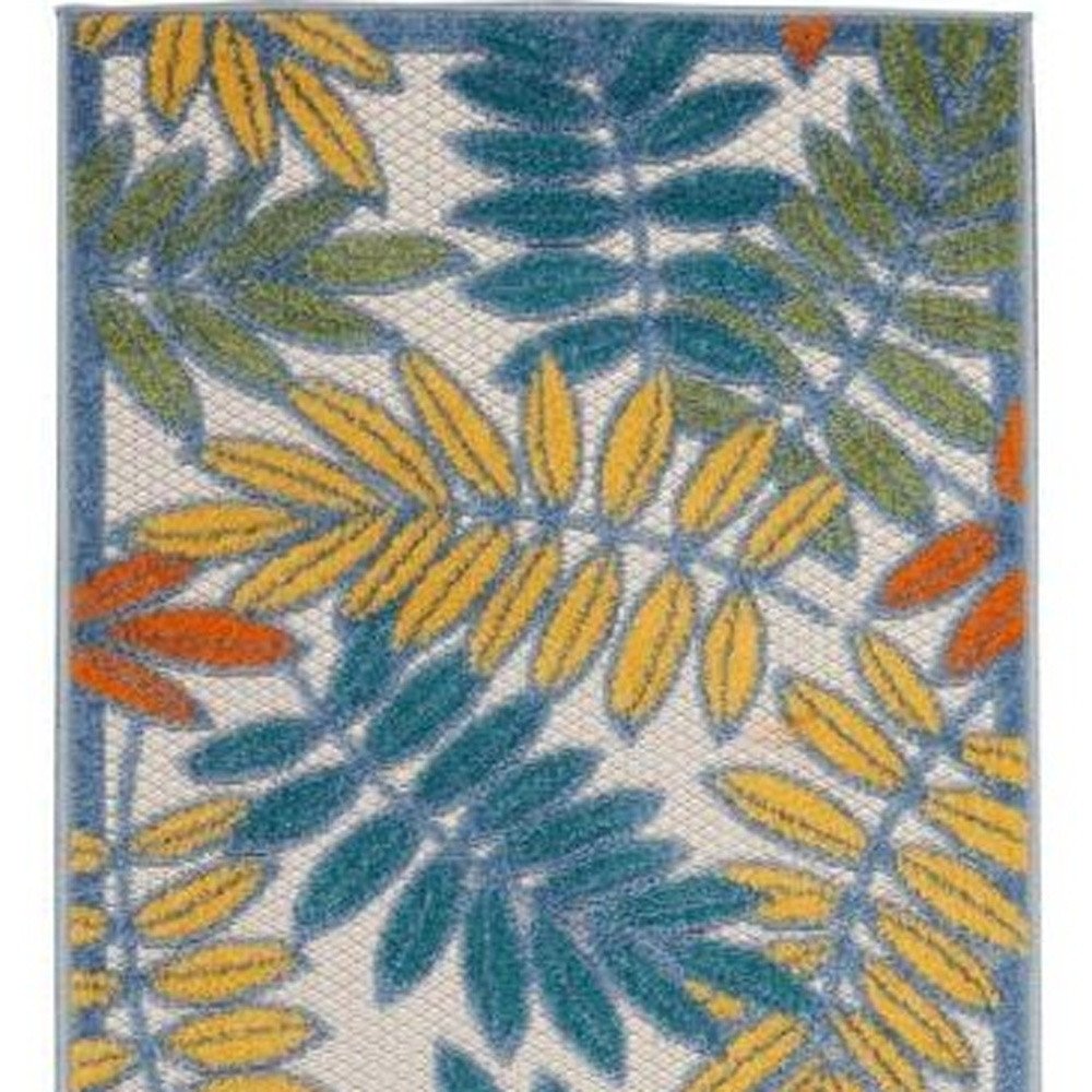 8' Ivory Indoor Outdoor Runner Rug — view 2