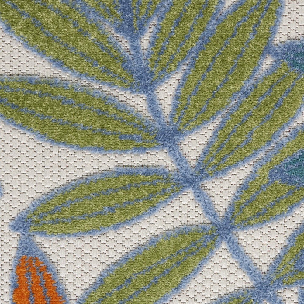 3' X 4' Ivory And Blue Indoor Outdoor Area Rug — view 11