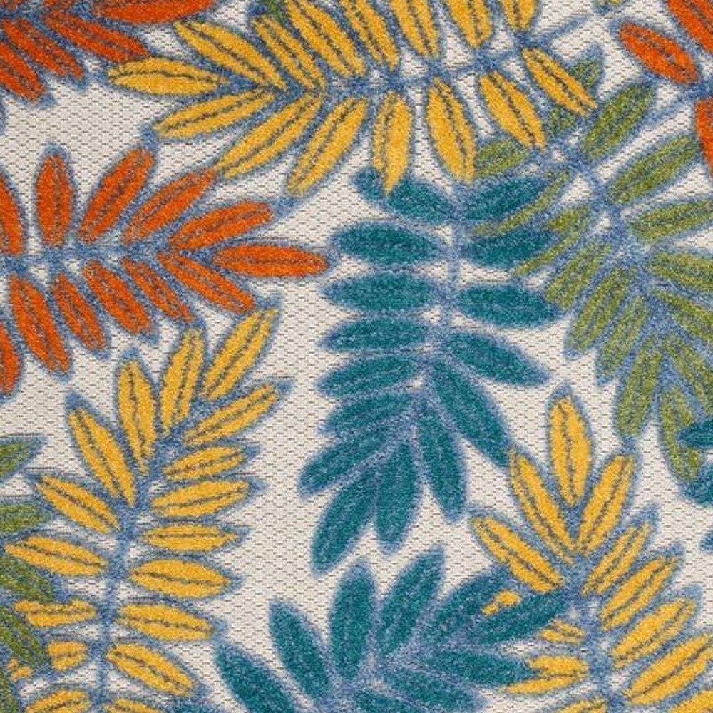3' X 4' Ivory And Blue Indoor Outdoor Area Rug — view 2