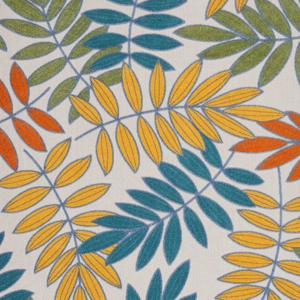 8' X 11' Ivory And Blue Indoor Outdoor Area Rug — view 2