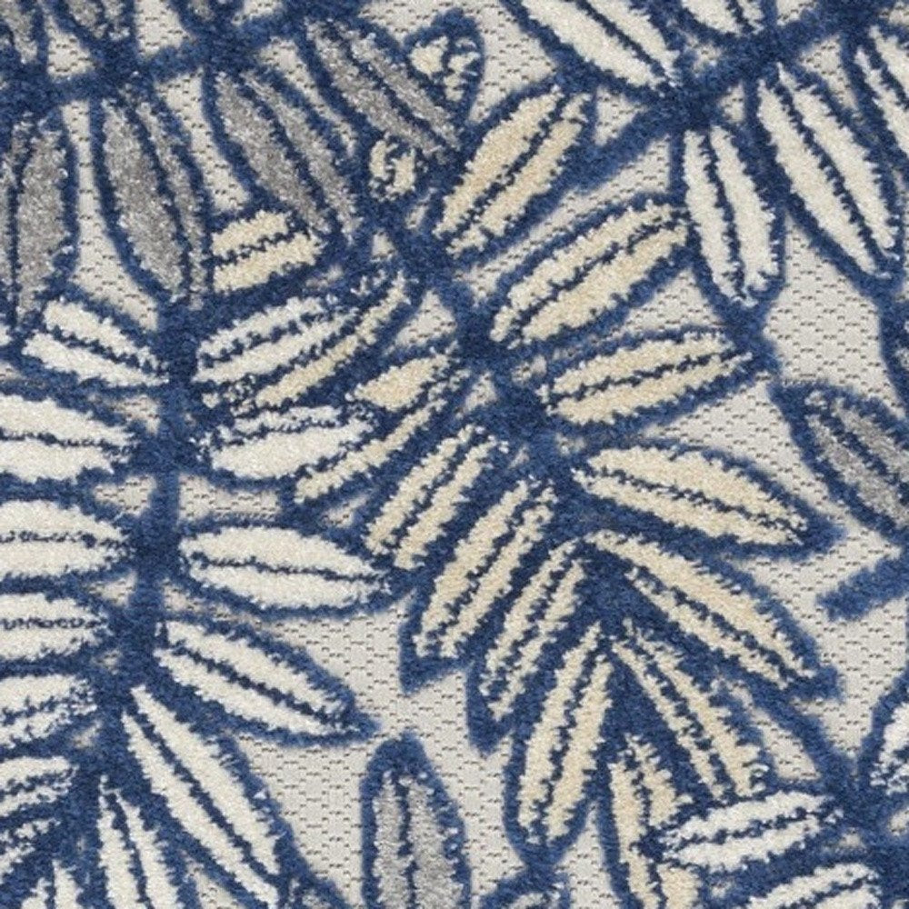 3' X 4' Ivory And Blue Indoor Outdoor Area Rug — view 3