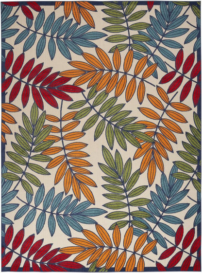 9' X 12' Blue And Beige Indoor Outdoor Area Rug HomeRoots