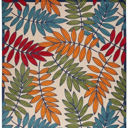 9' X 12' Blue And Beige Indoor Outdoor Area Rug HomeRoots
