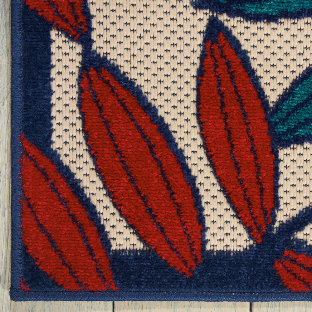 10' X 13' Blue And Beige Indoor Outdoor Area Rug — view 9