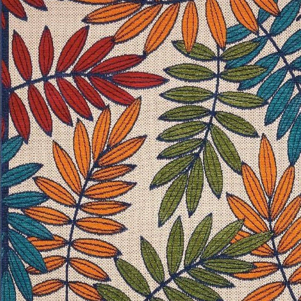 10' X 13' Blue And Beige Indoor Outdoor Area Rug — view 1